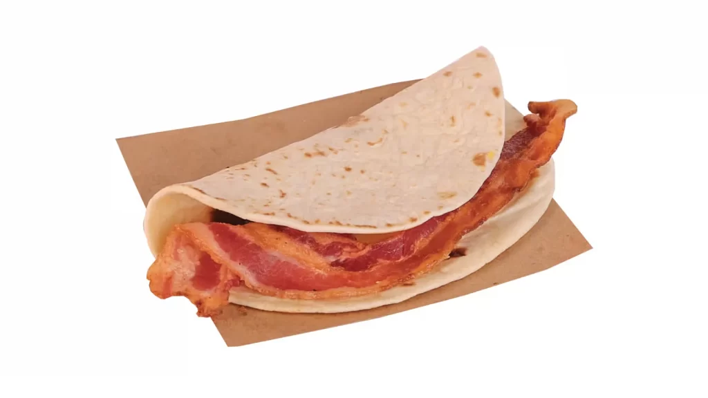 Bacon and potato taco