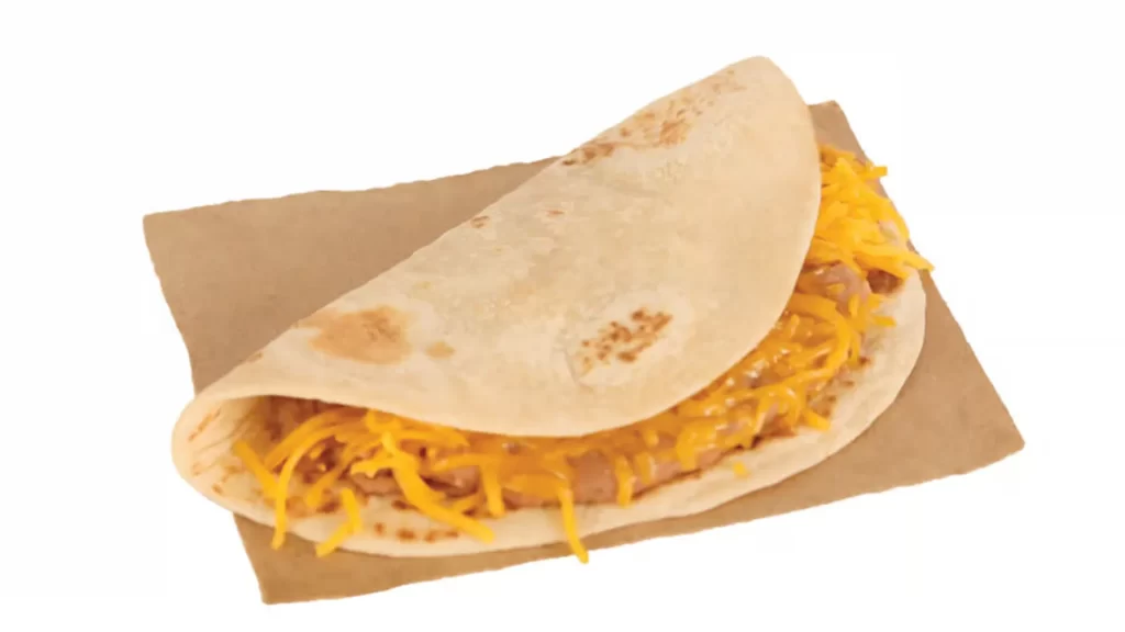 Bean and cheese breakfast taco