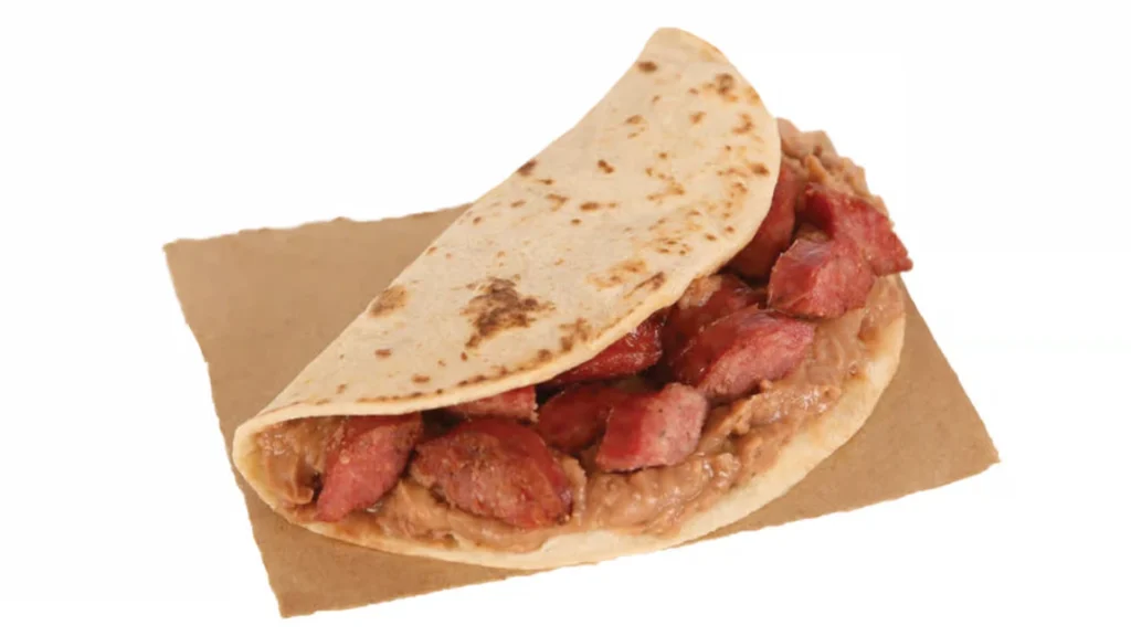 Sausage and bean taco